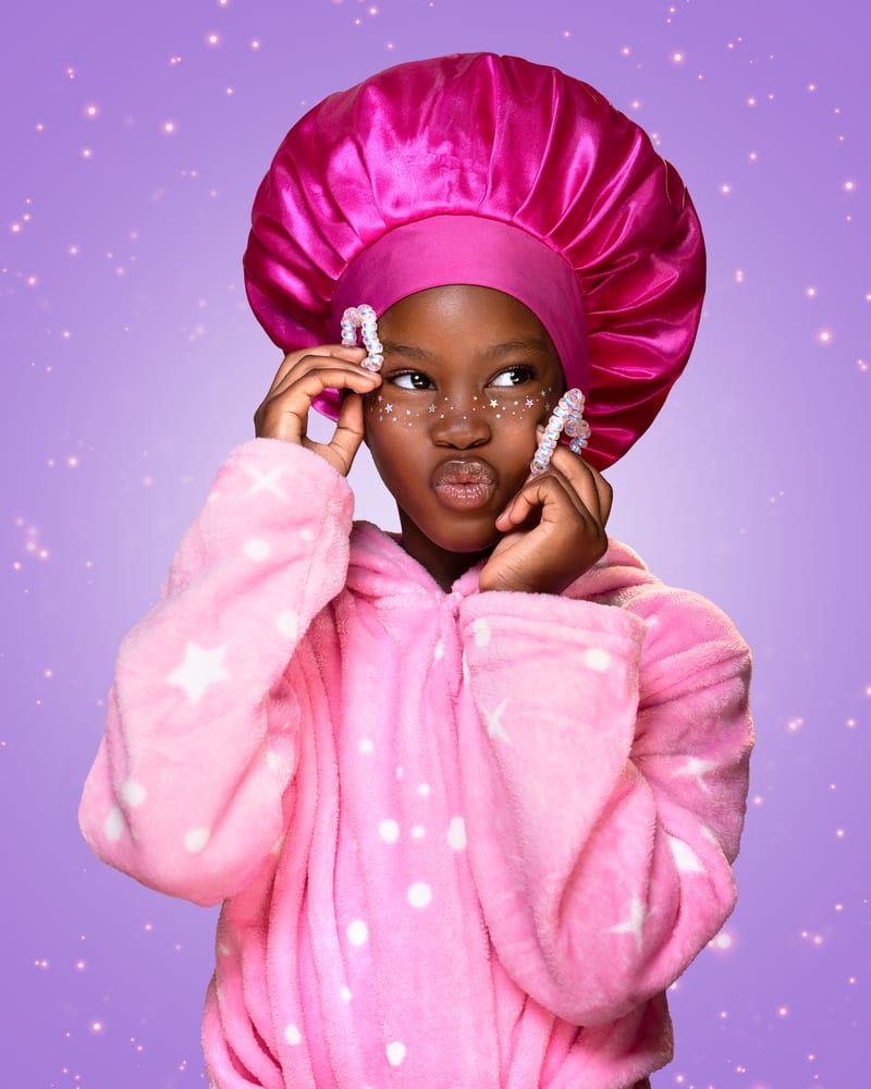 Portrait enfant, bonnet de nuit — Les Secrets de Loly