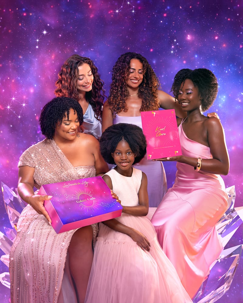 Photo de groupe — coffret Galaxy Curls, Les Secrets de Loly